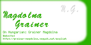 magdolna grainer business card